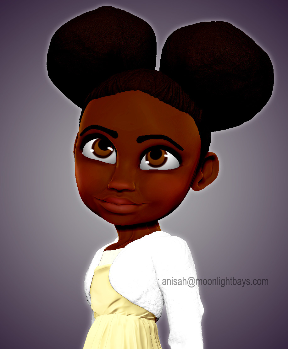 Girl with Hair Puffs