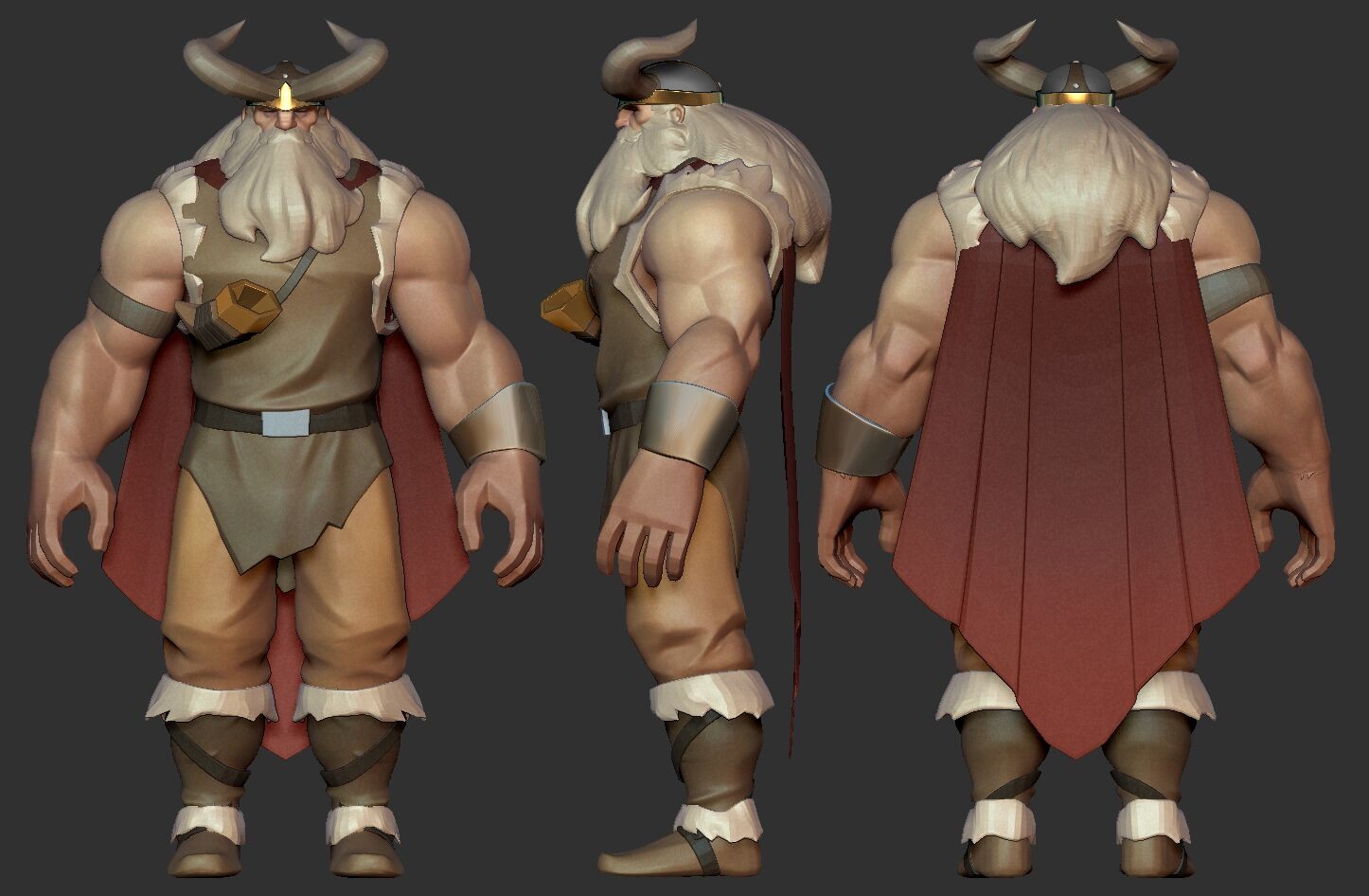 First Viking prototype as the team was figuring out how it reads as a MOBA type of character.