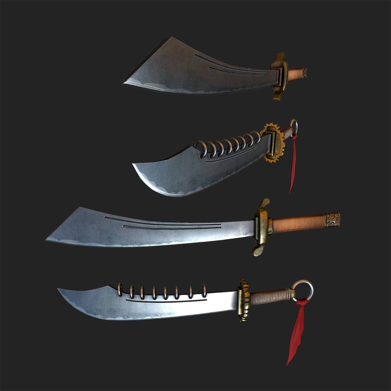 Michael Lee Asian theme melee weapons