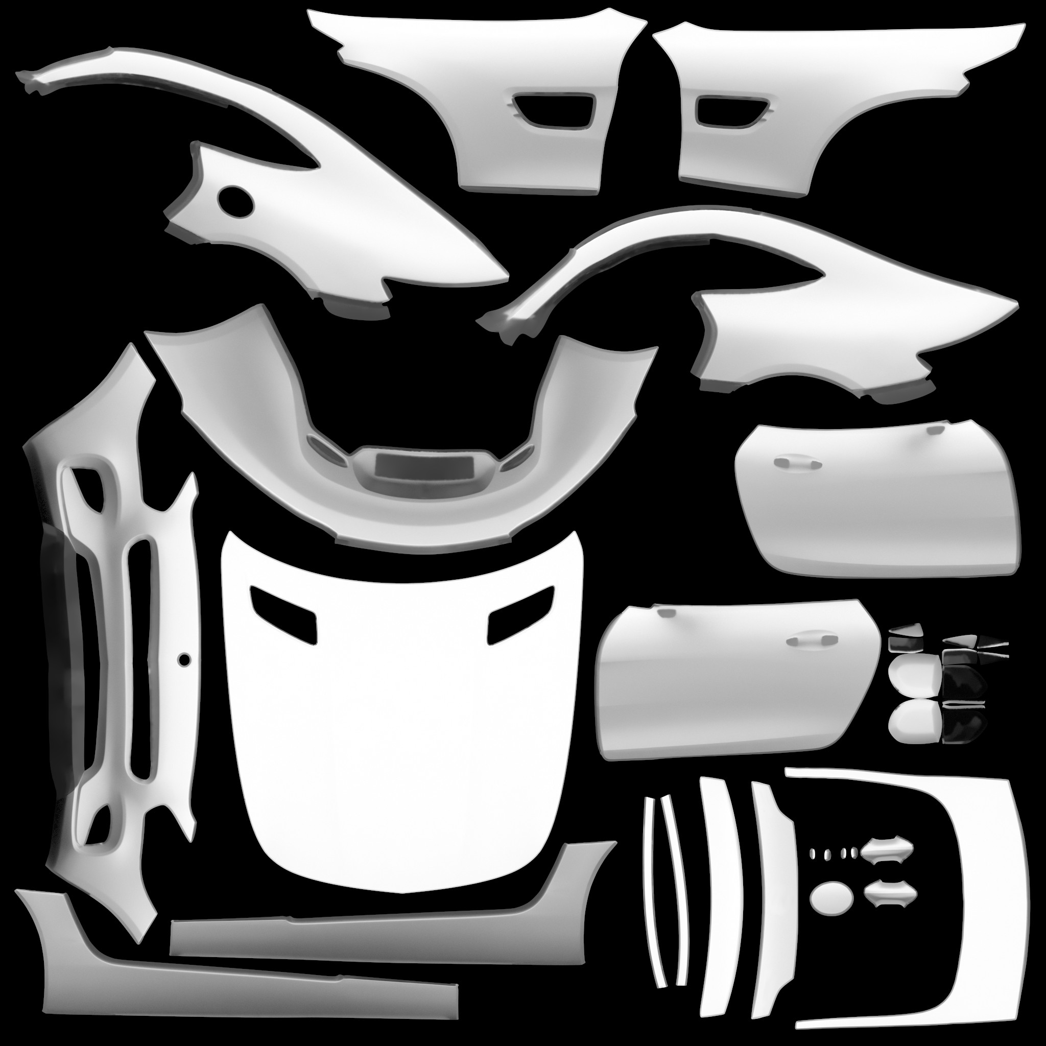 Ambient Occlusion maps were baked ouit of 3ds Max and V-ray for use in Unity.