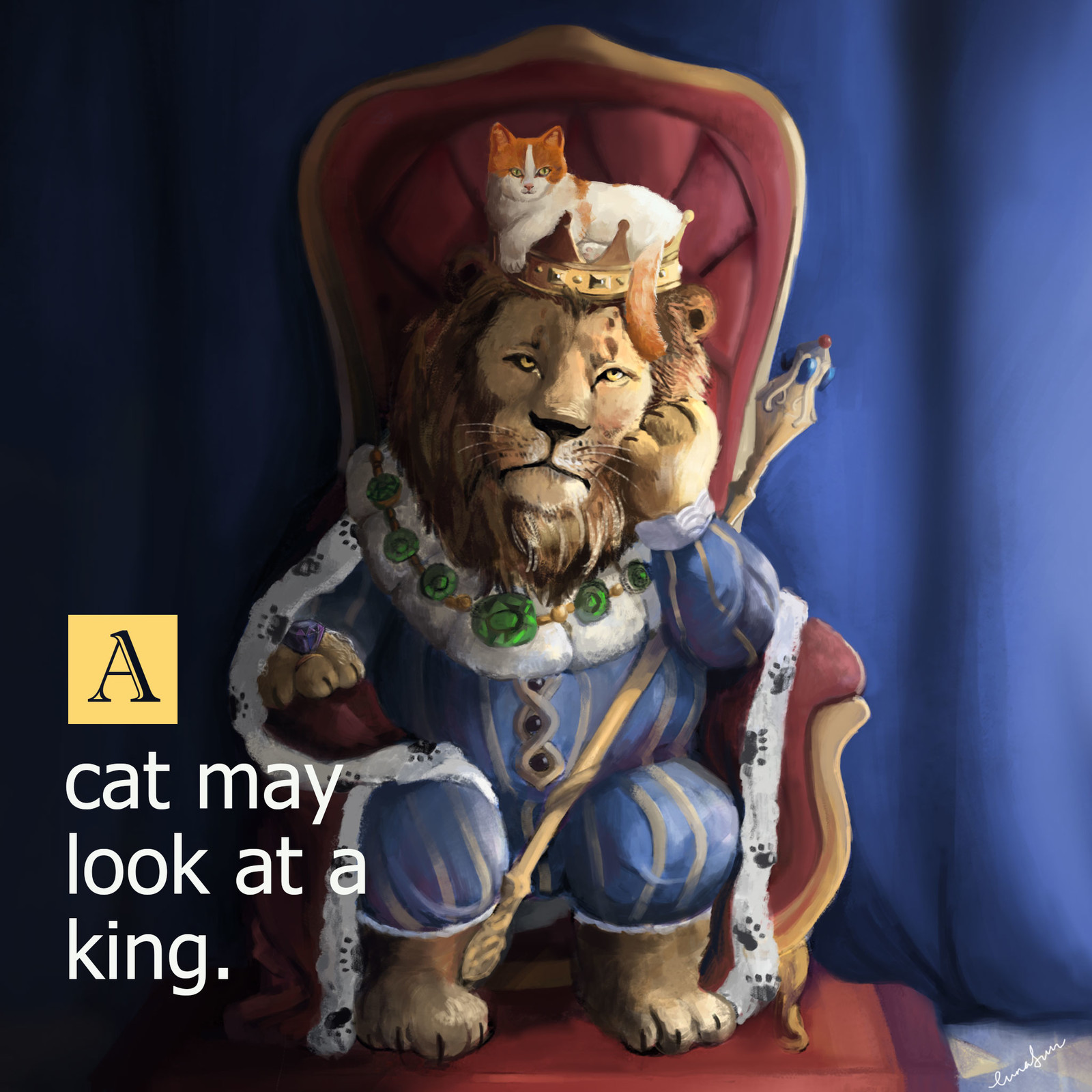 Artstation A Cat May Look At A King Luna Sun