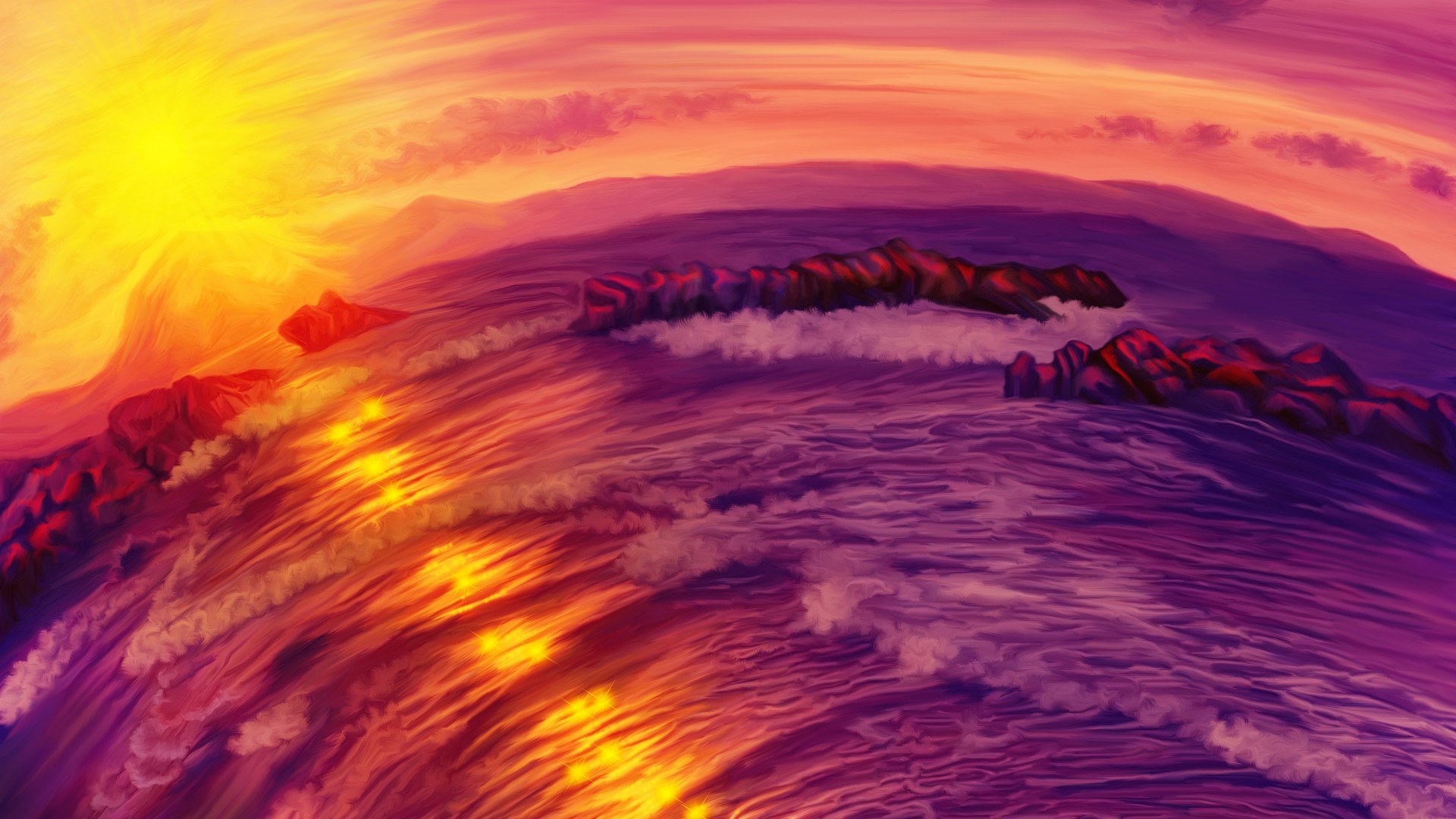 Artstation Purple Sunset On Ardor Planet Nina Vels