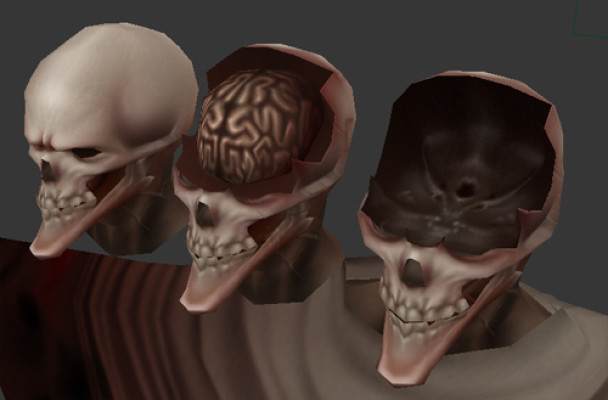 Ghoul head variations.