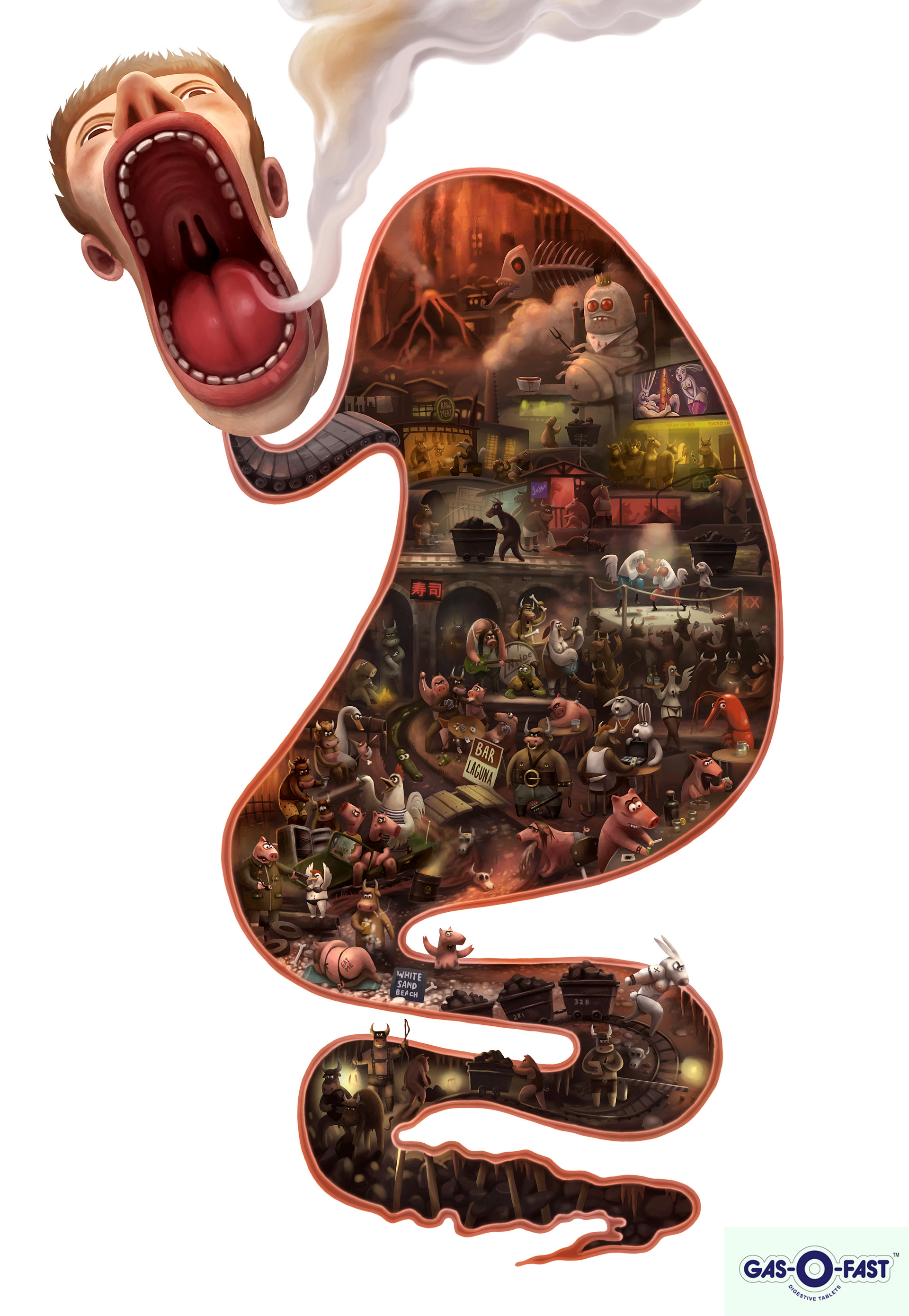 Artstation Stomach Medicine Project Clean Them Out Andrey Gordeev