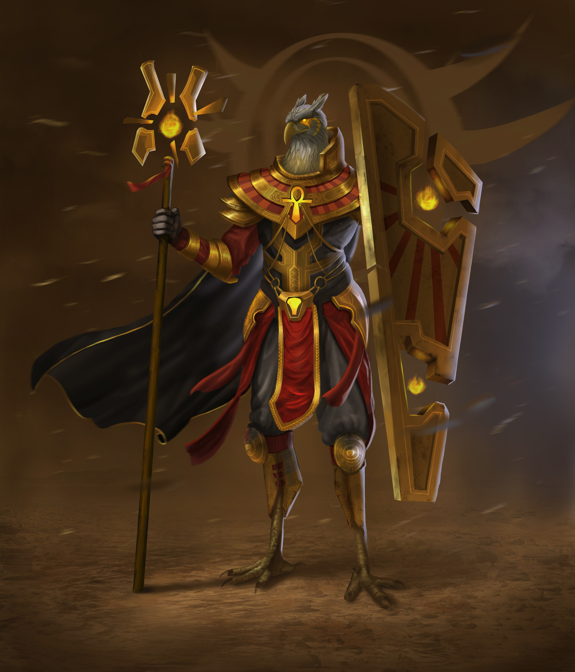 Archer of Gods персонаж. ARTSTATION Egyptian Legion.