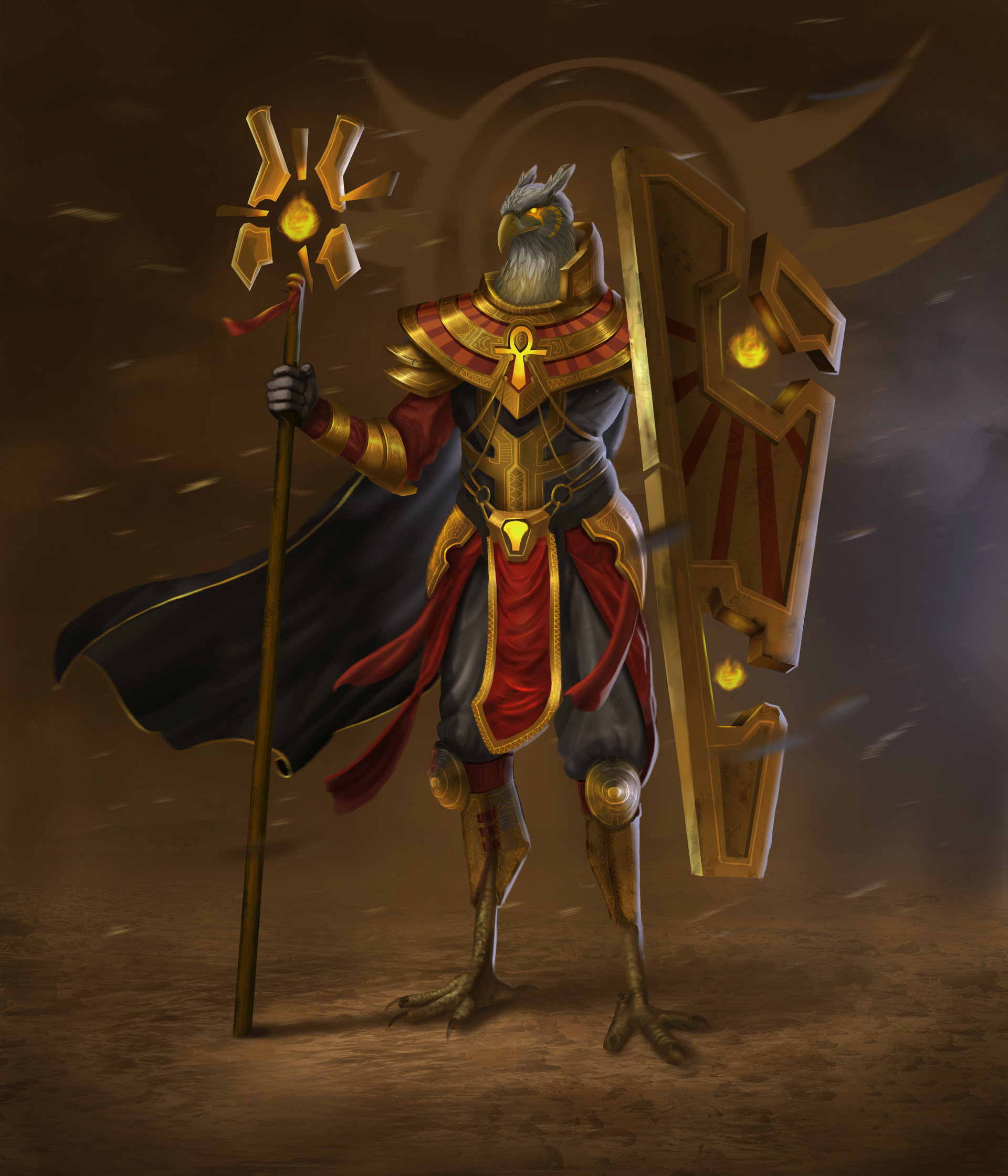 Artstation Egyptian God Character Design