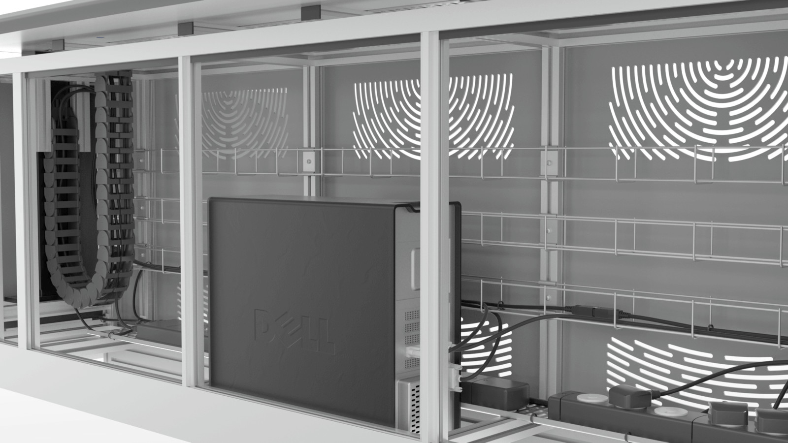Actuated Desk - Rear Render