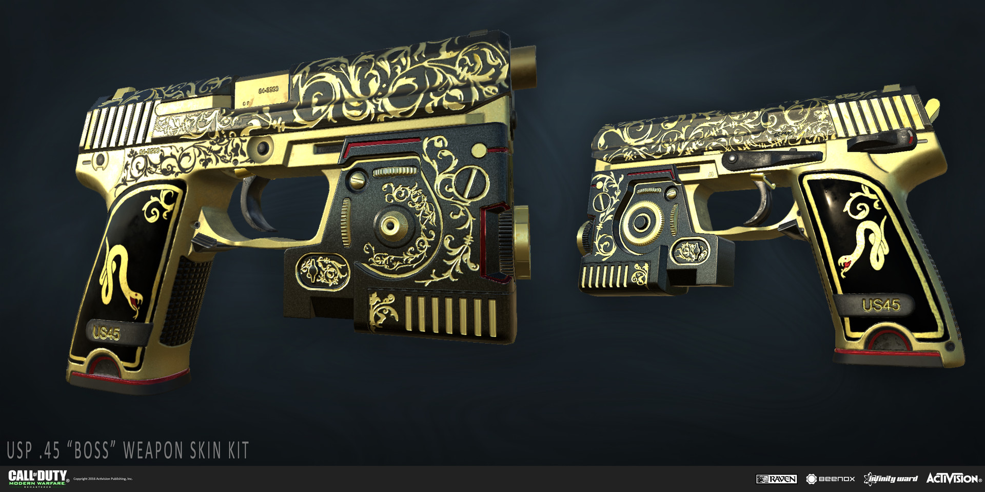 Artstation Call Of Duty Modern Warfare Remastered Boss Sidearm Weapon Skin Kit Katie Sabin