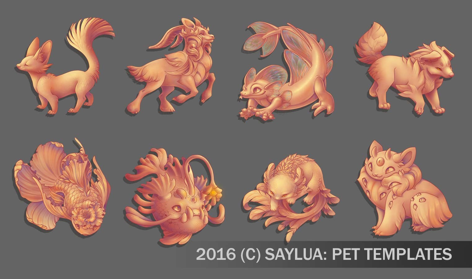 Creature Design &amp; Template for the website Saylua