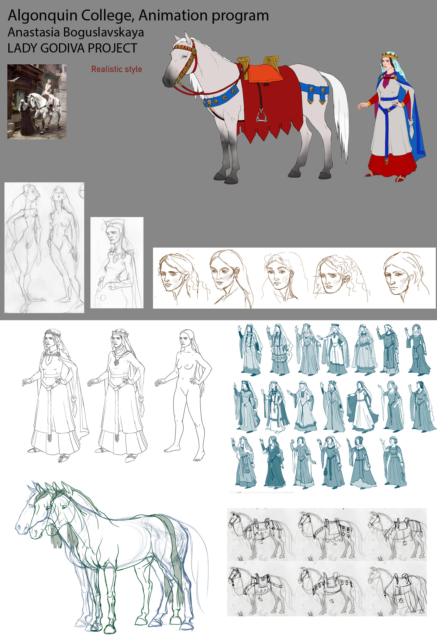 Artstation Godiva Character Design In Four Different Styles Anastasia Boguslavskaya