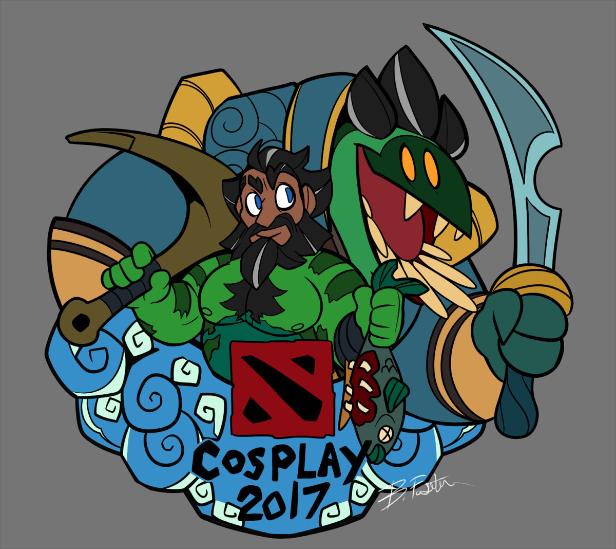 ArtStation - DOTA 2 International 2017 Cosplay Pin