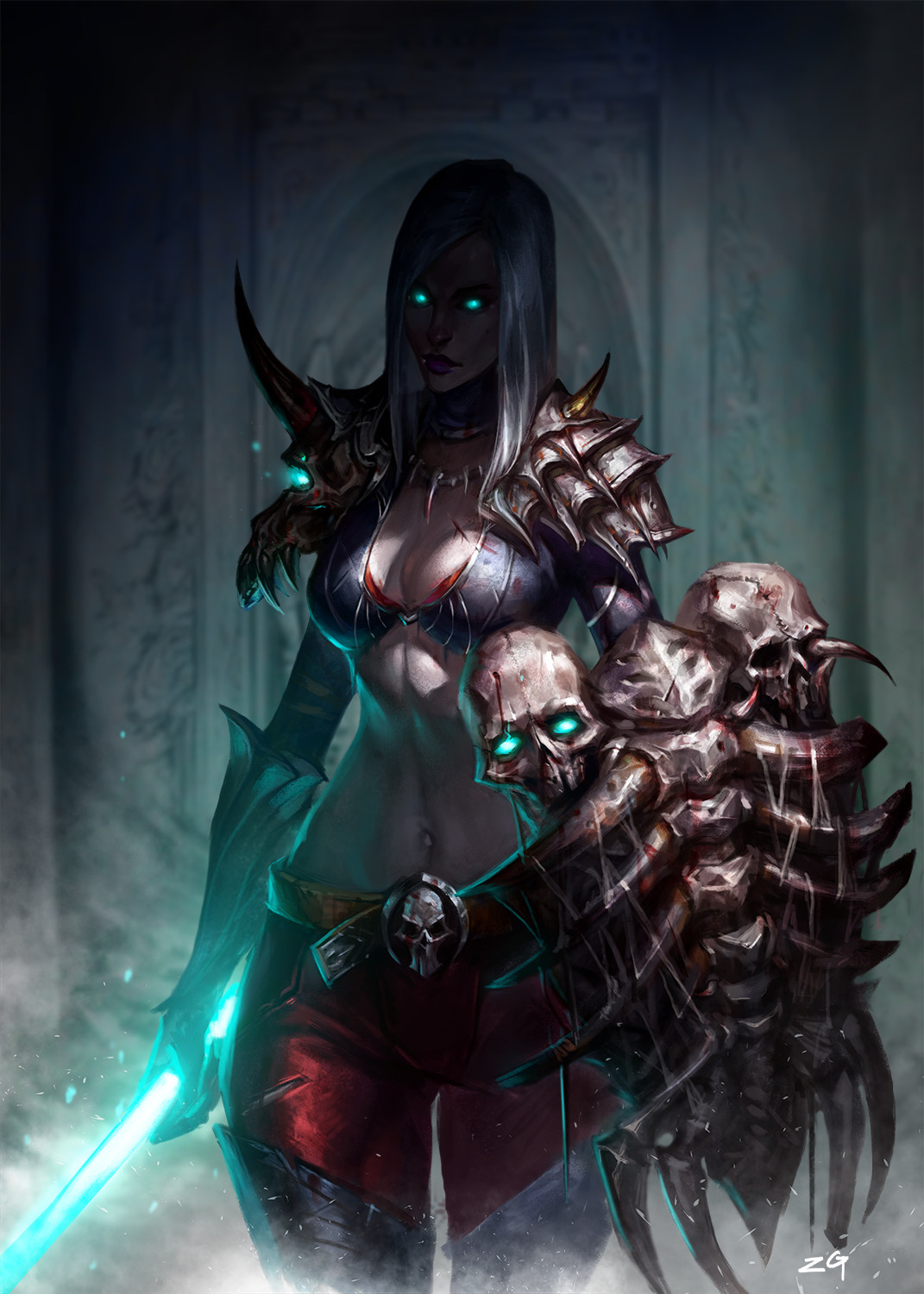 Artstation Necromancer My Name Is Zg The name that sounds scary, depicts dark art and involve black magic. artstation
