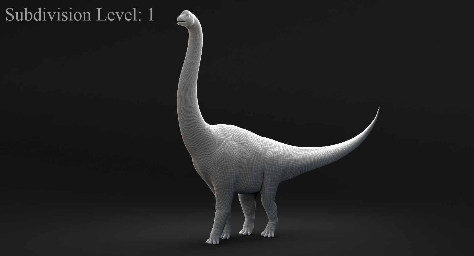 brachiosaurus view in 3d