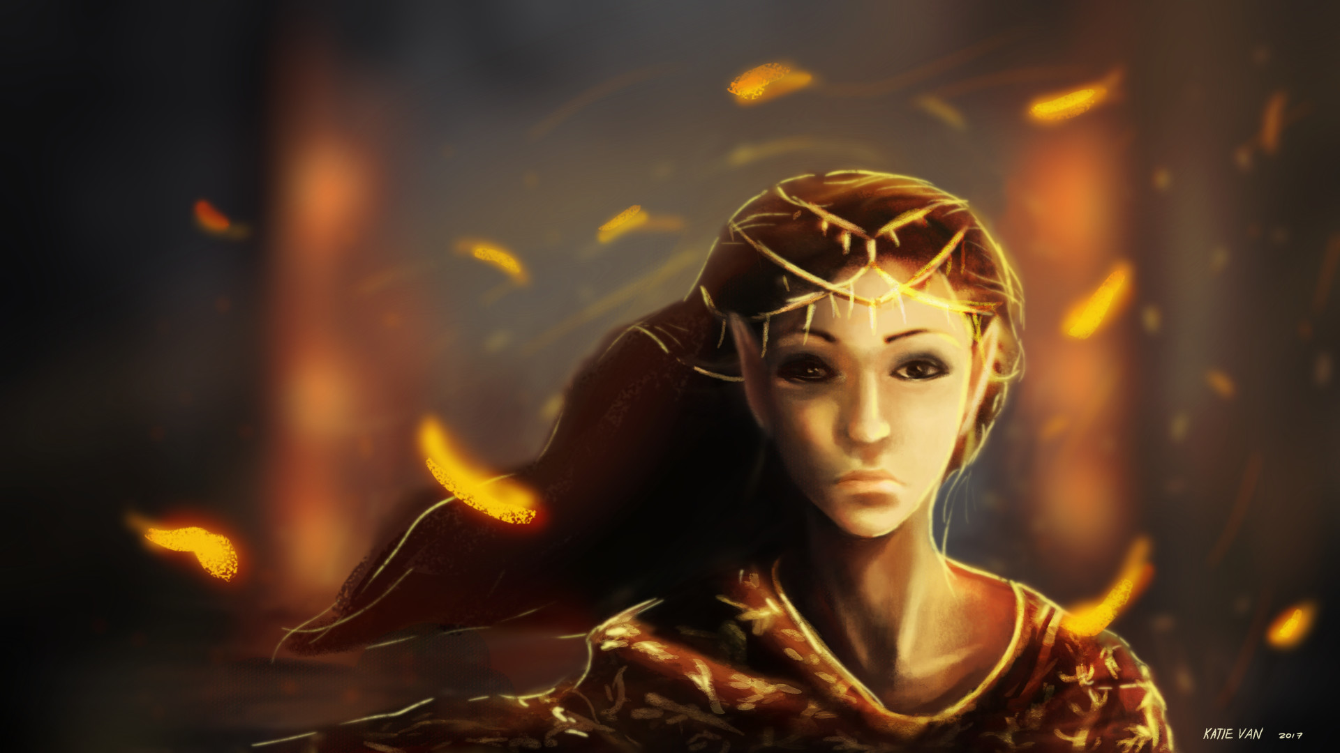 Artstation First Wlop Inspired Painting Katie Van