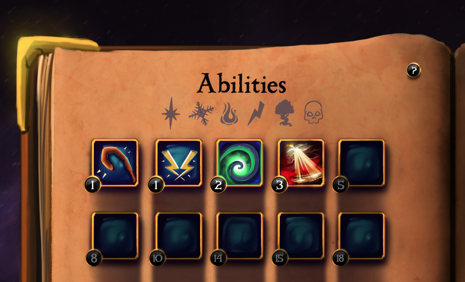 Spellbook ability icons