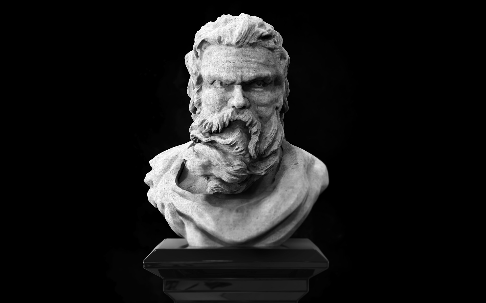 Zeus Wallpaper Black And White