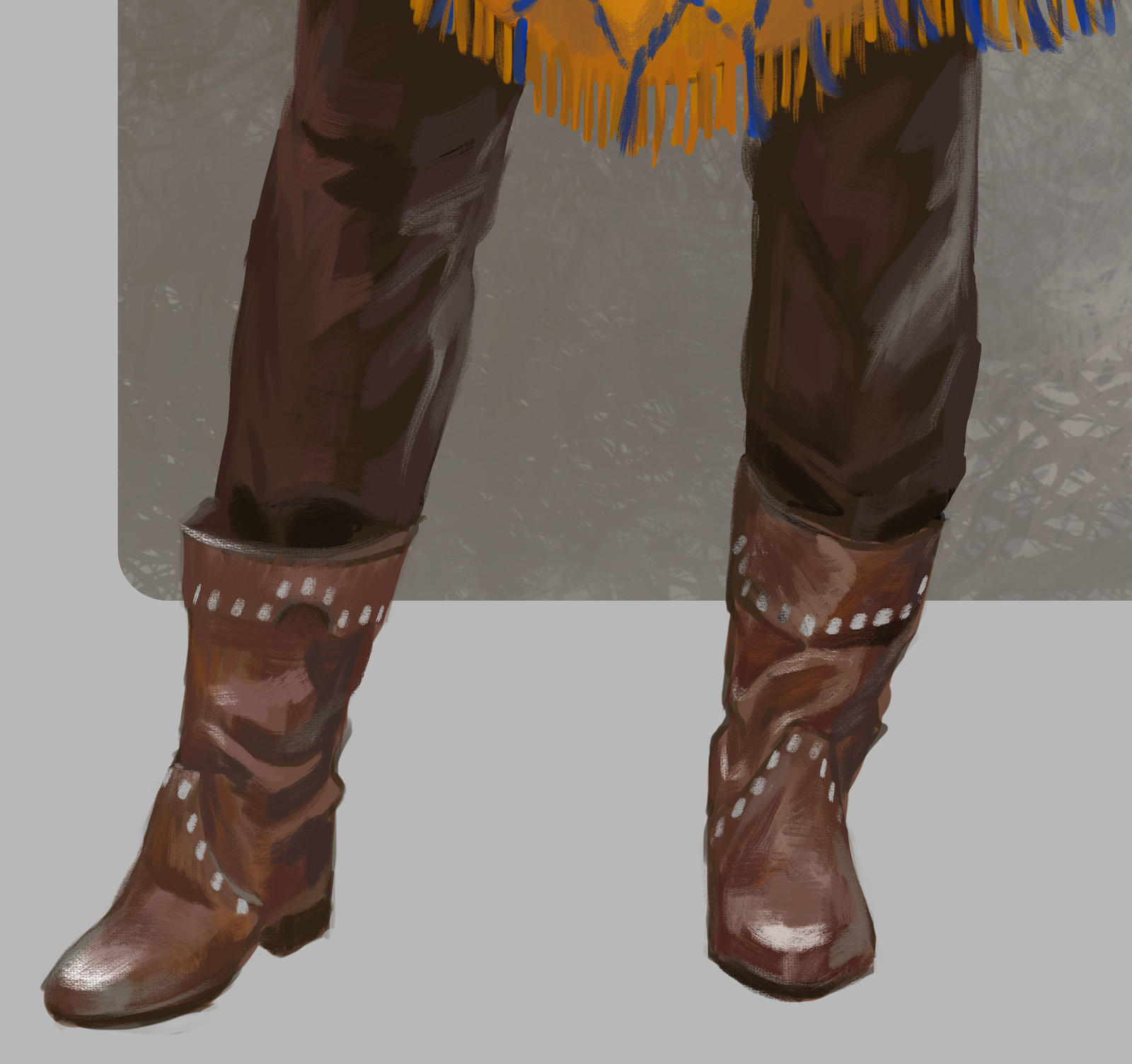 100% work resolution Boots close up.