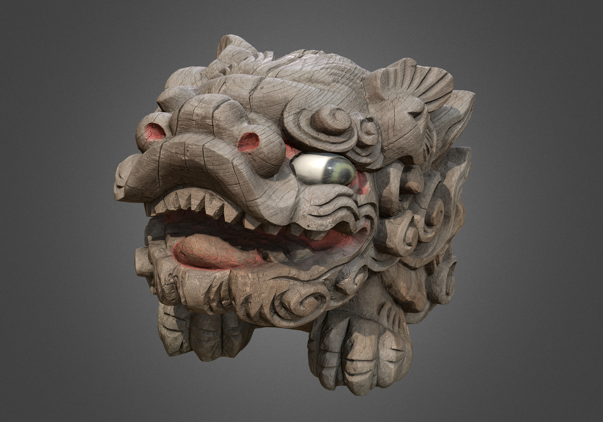 Artstation Wooden Shisa Okinawan Guardian Lion Realitycapture Vlad Kuzmin