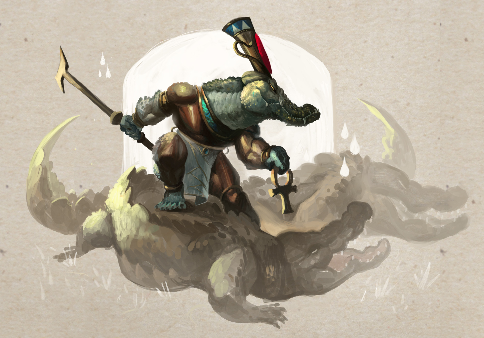 Artstation Sobek Character Design Challenge Gustavo Pelissari