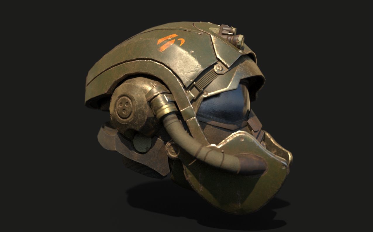 Sci fi military helmet.