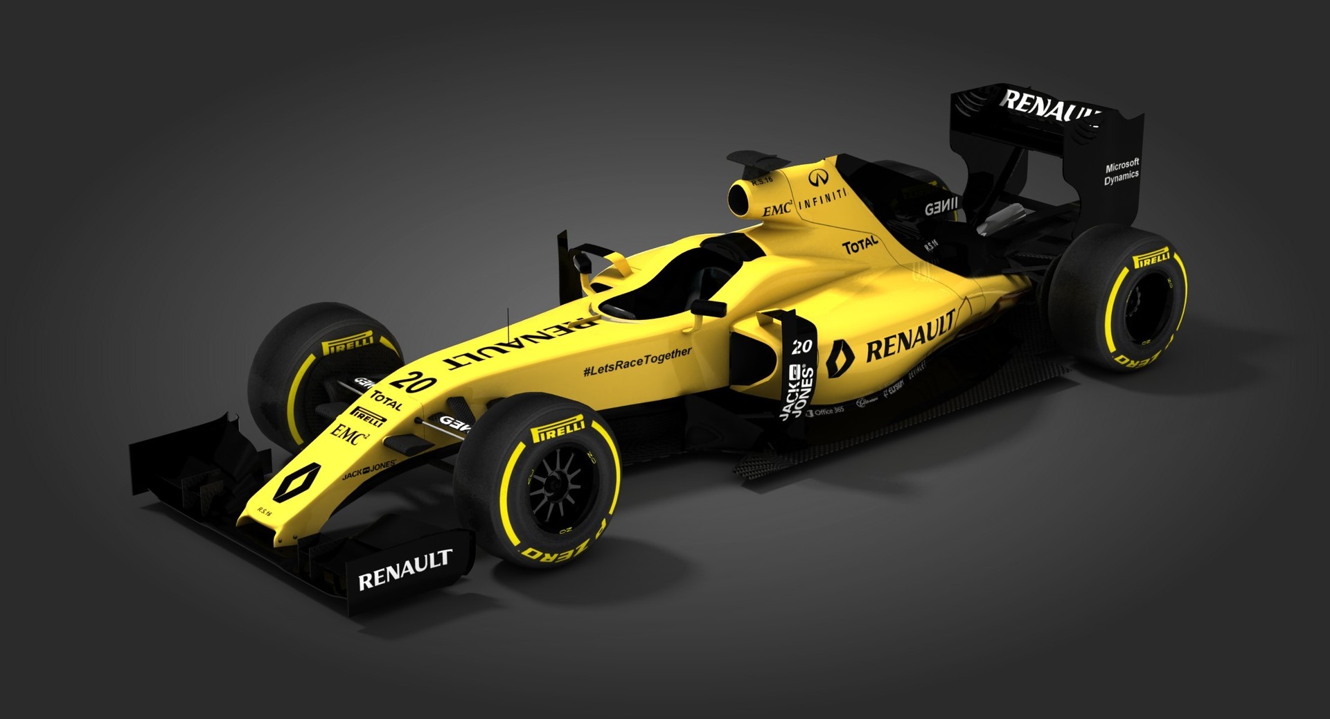 Oleksii Sergiyovych Renault R S 16 Yellow F1 Season 16 3d Model