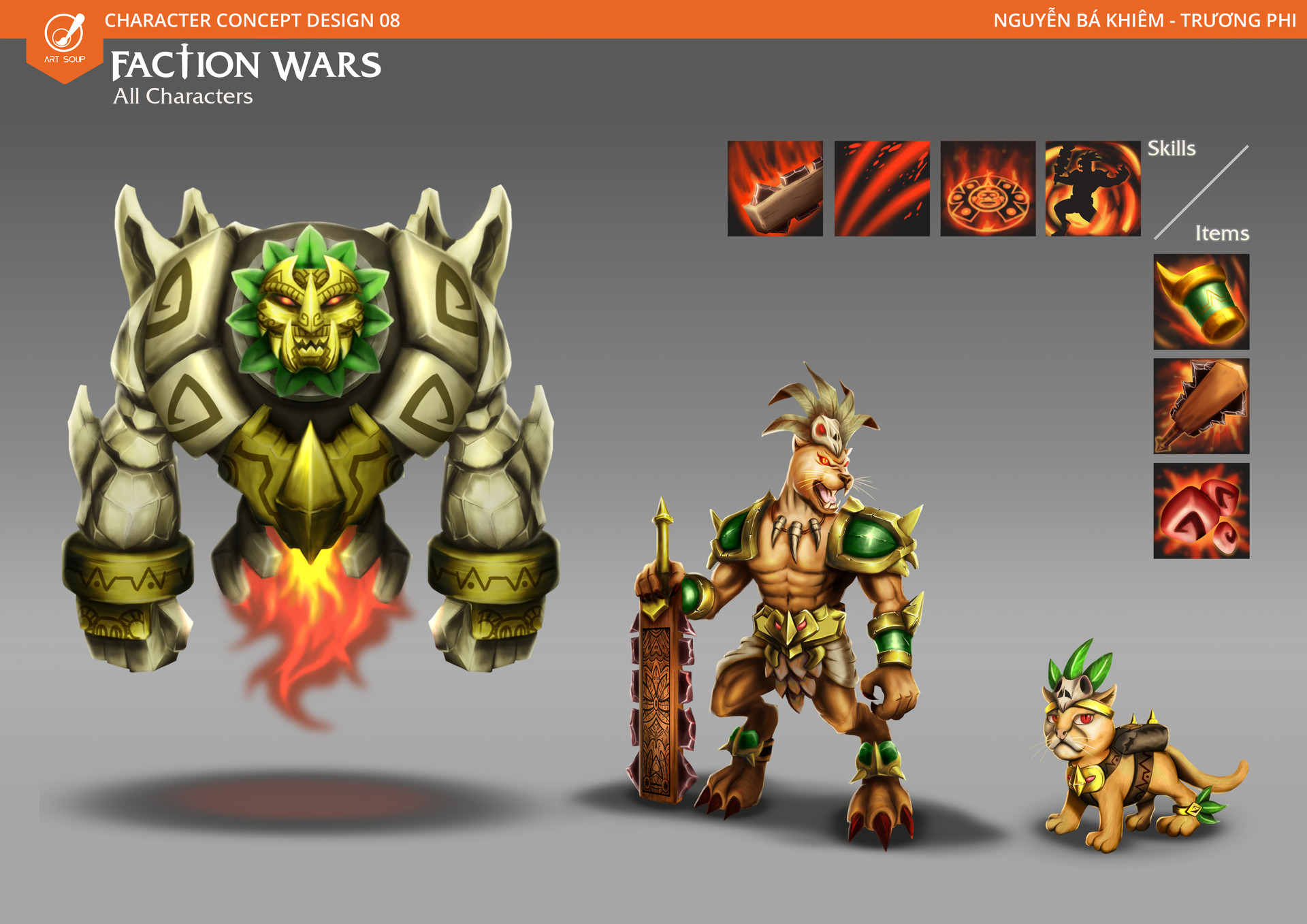 K N Moba Game Character Design Pet Character Monster Icons