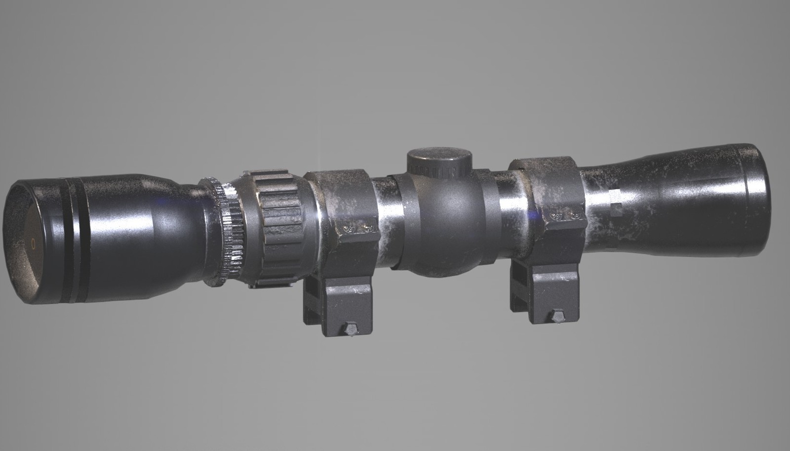 Dust And Scratched Sniper Scope