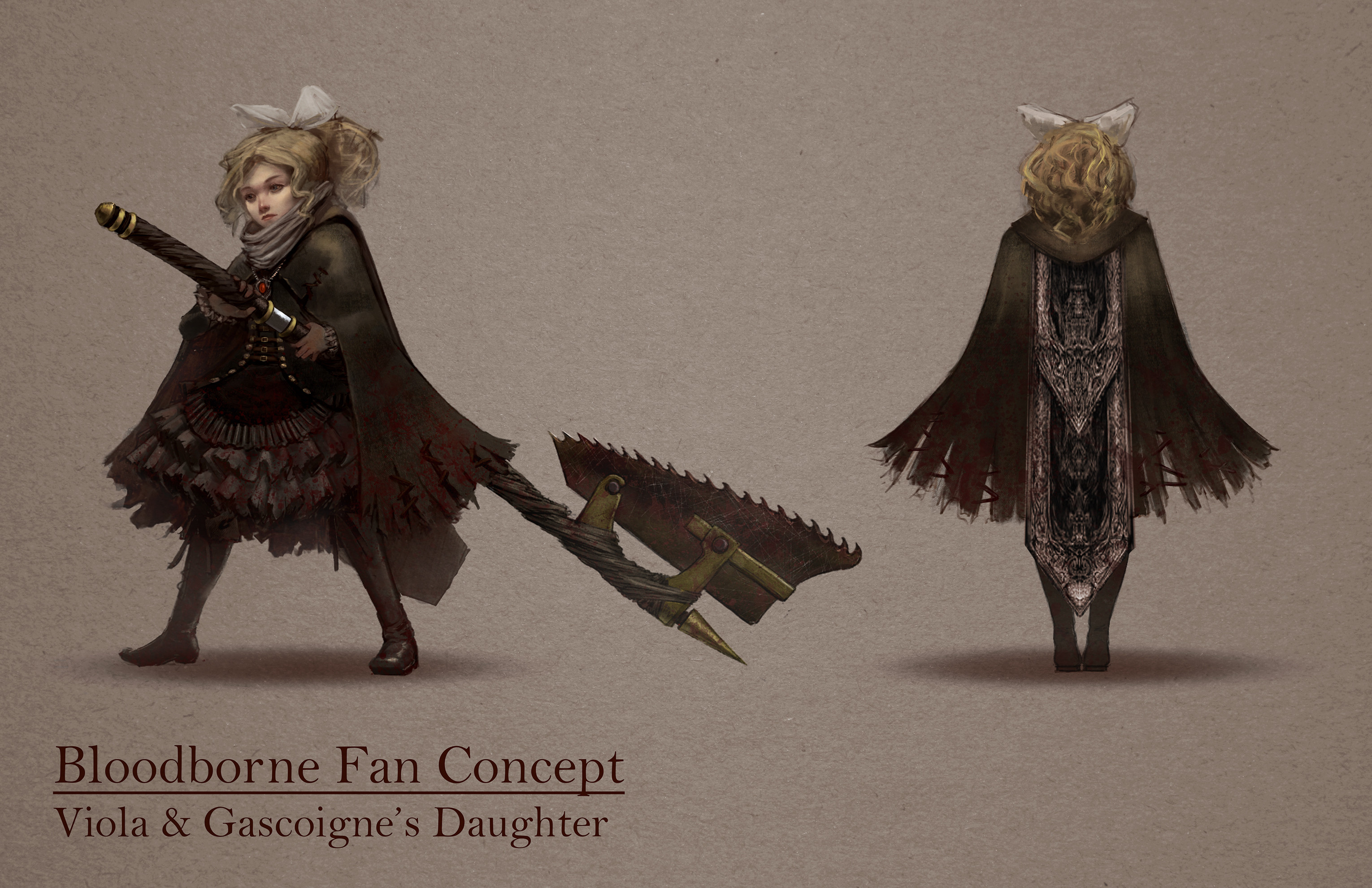 Van Lawrence Ching Bloodborne Fan Concept Viola Gascoigne S Daughter He essentially has the same attacks as you do, which means you'll have to dodge combos of two to four attacks and he will attempt to interrupt your combos with his gun. van lawrence ching bloodborne fan
