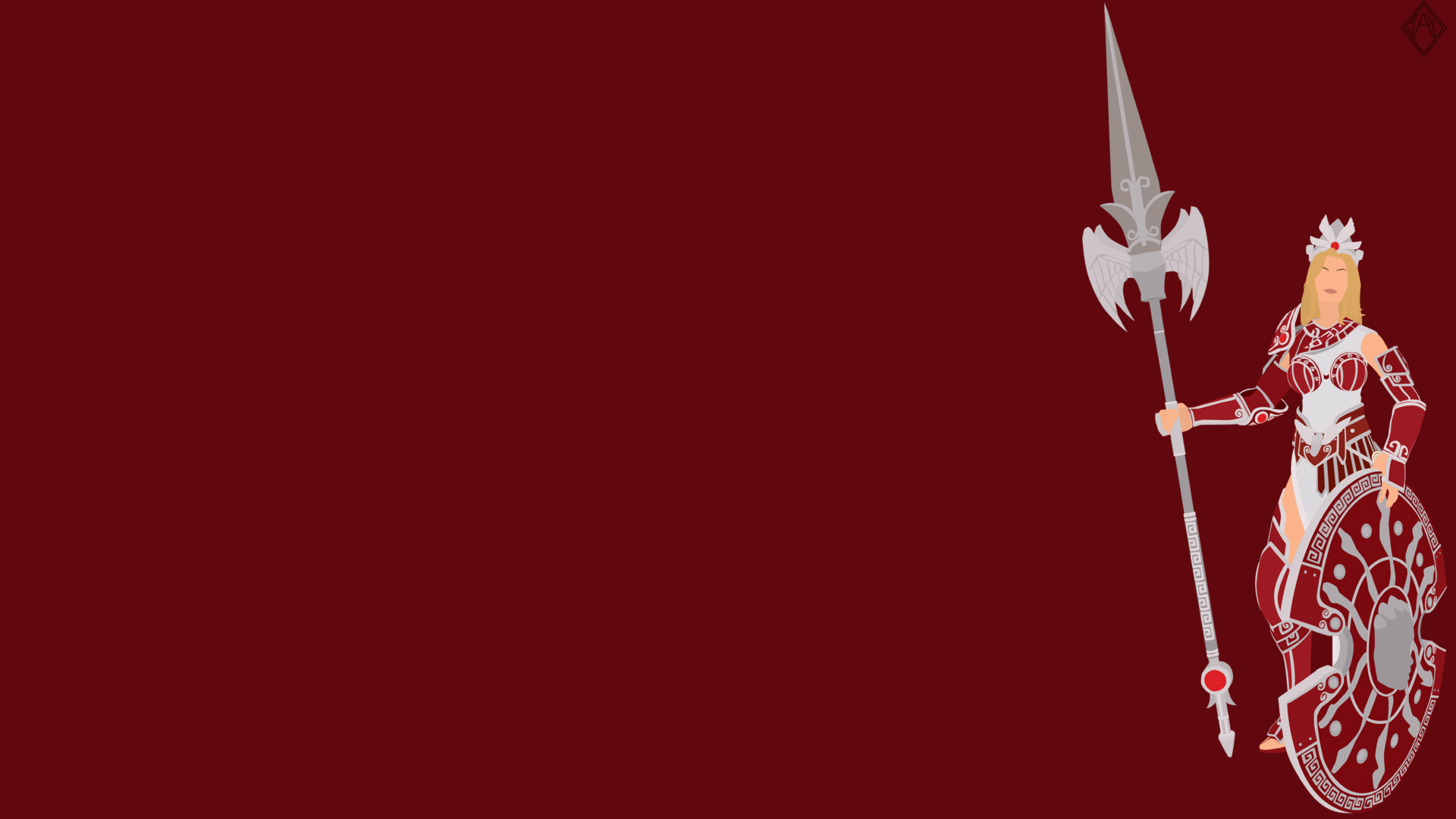 Artstation Smite Athena Minimalist Wallpaper Jay R