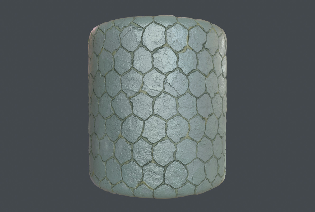 An additional pattern for the stone wall. Fully procedural material from Substance Designer.