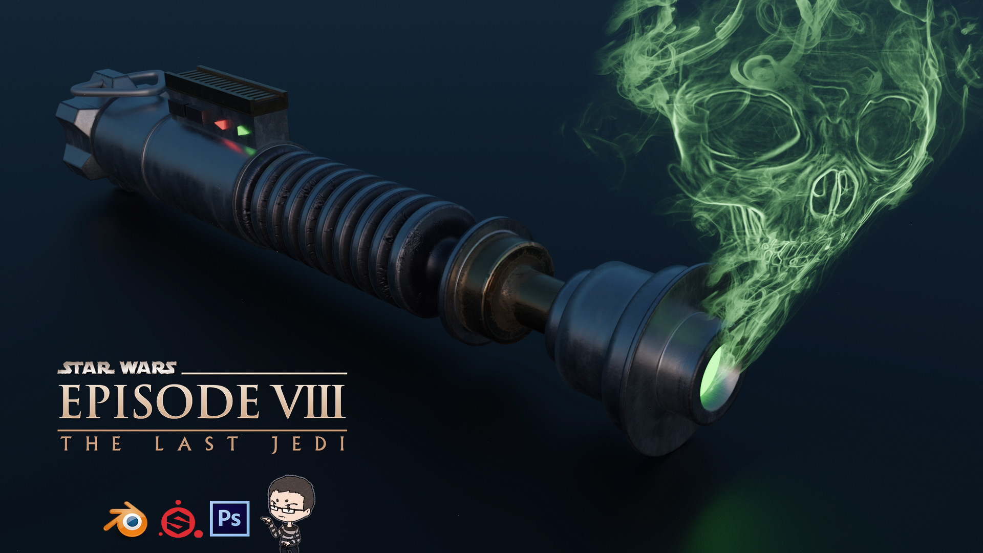 last jedi lightsaber nerijus zeknys