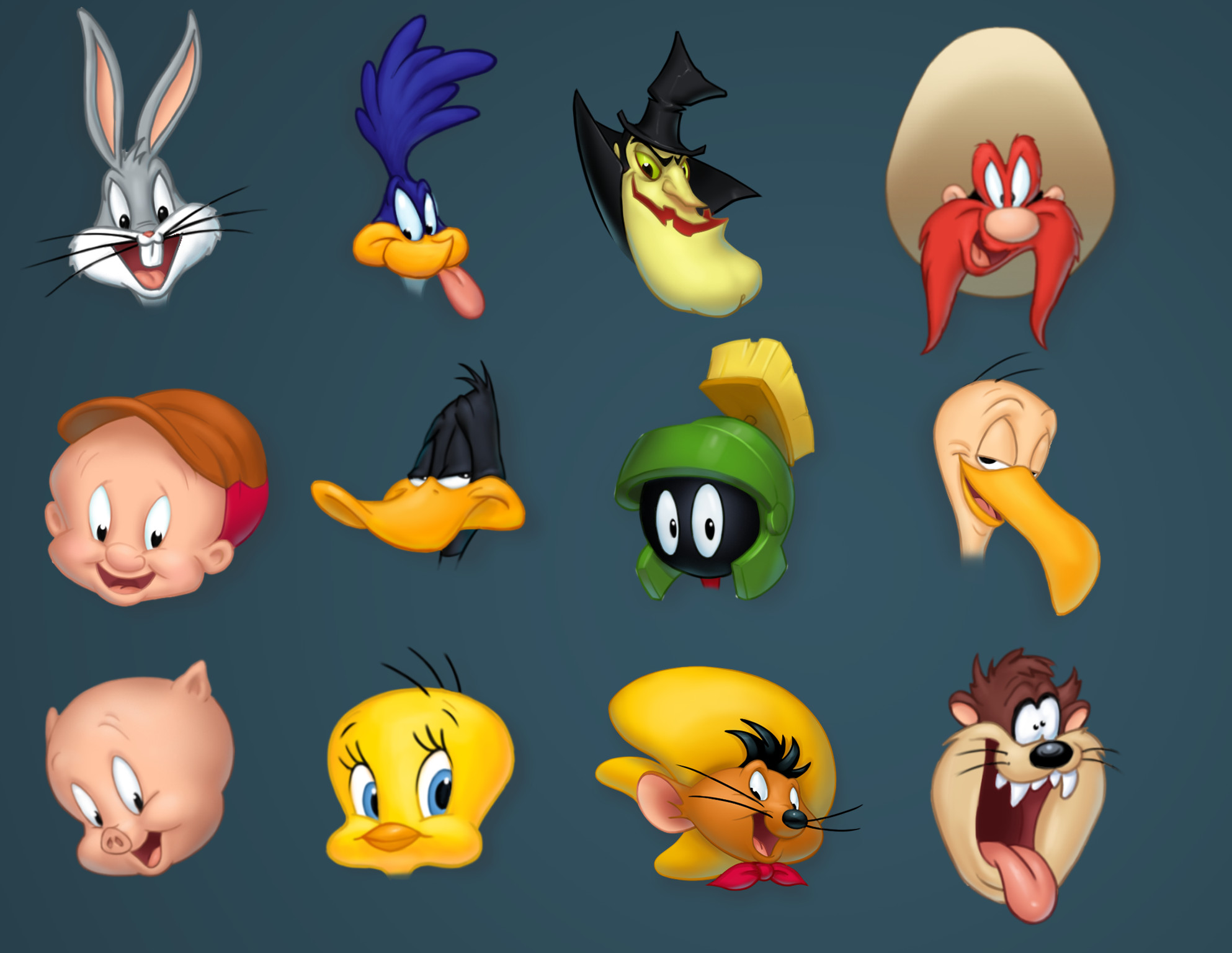 Character head icons for Looney Tunes Dash. This was mostly an exorcise in taking existing art and painting it to style for the game.
'The Count' was the major exception as good reference was almost impossible to find.