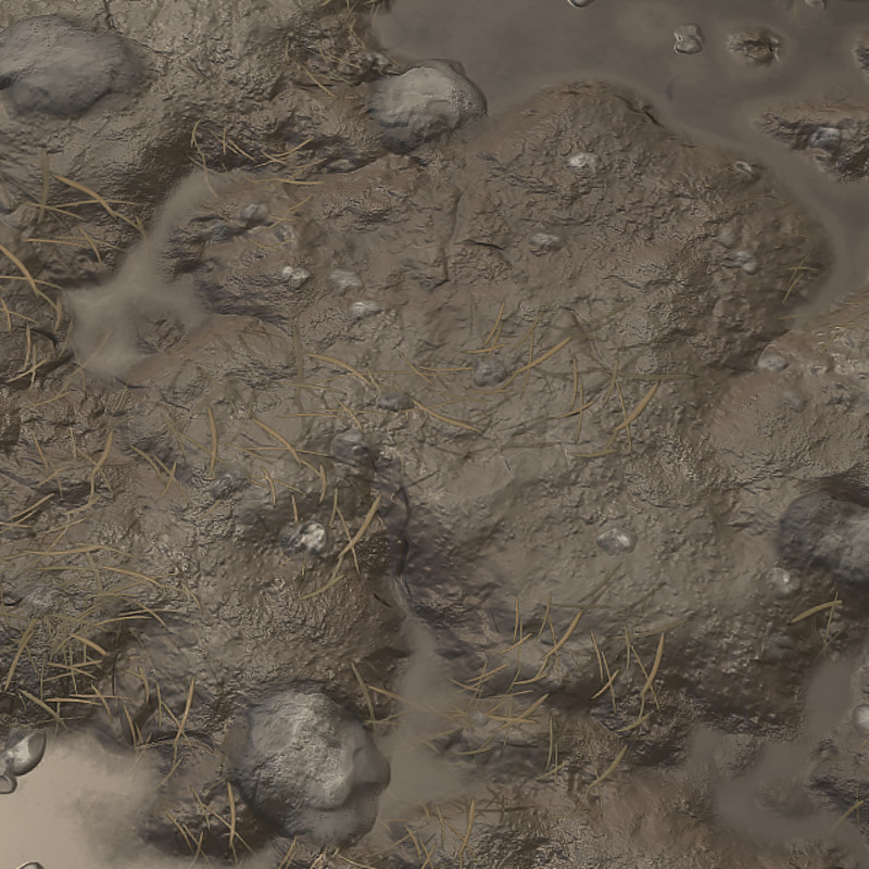 Substance Designer Practice - (WIP) Grass / Dirt / Mud Terrain