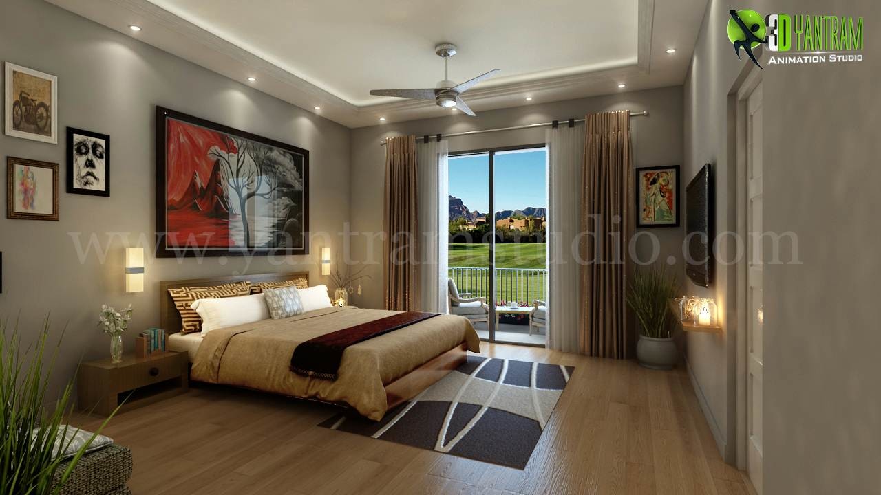 Artstation Relaxing 3d Modern Bedroom Design View Yantram
