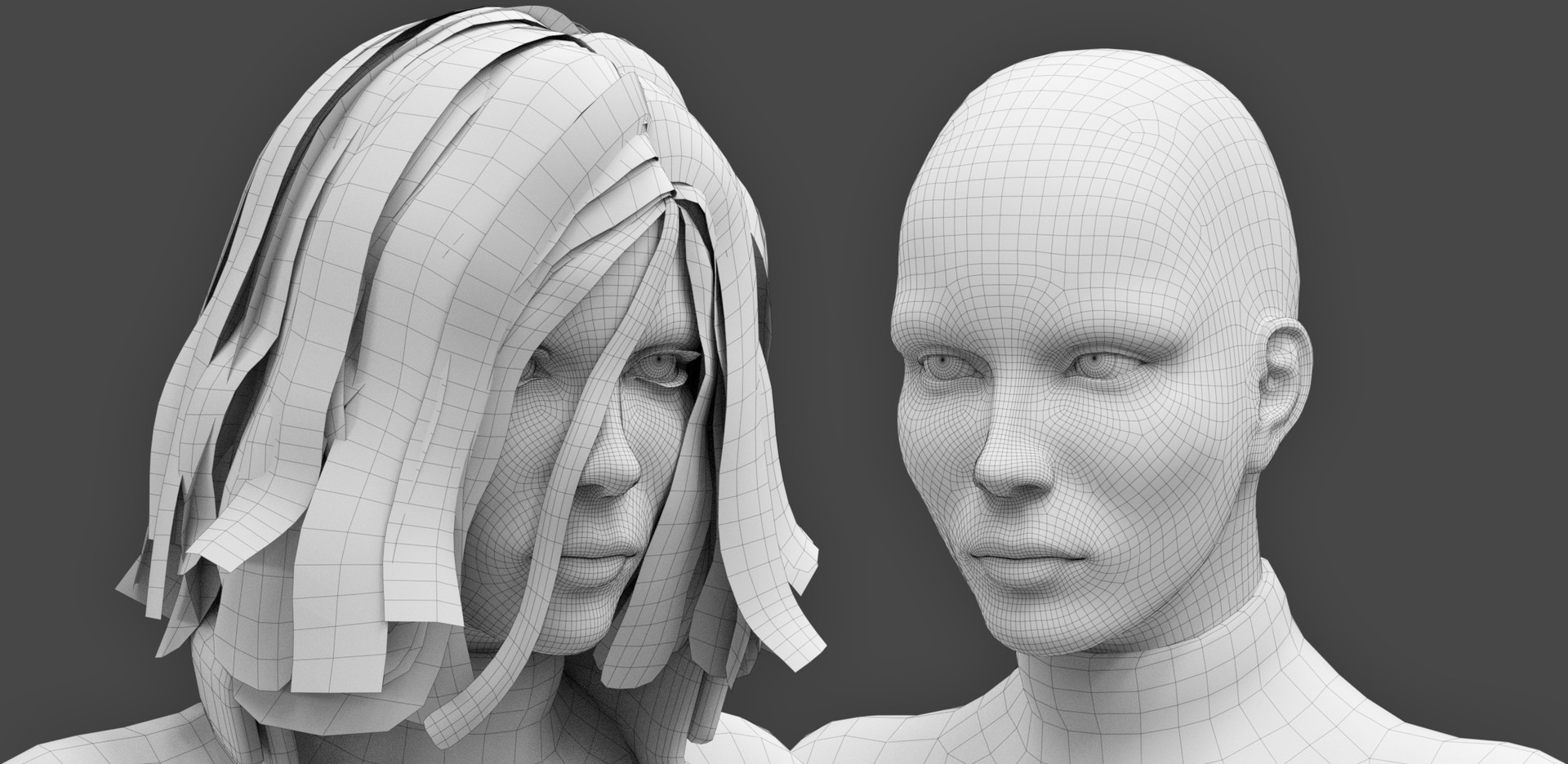High poly vs low poly comparison. low poly has normal, ao, and alhpa