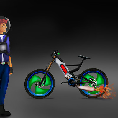 Harish r high tech cycle with character1