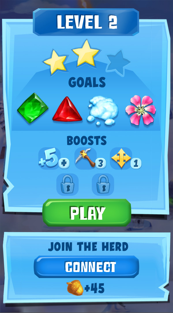 Level start screen