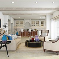 ArtStation - 4-bedroom Simple Modern Residential 3D Floor 
