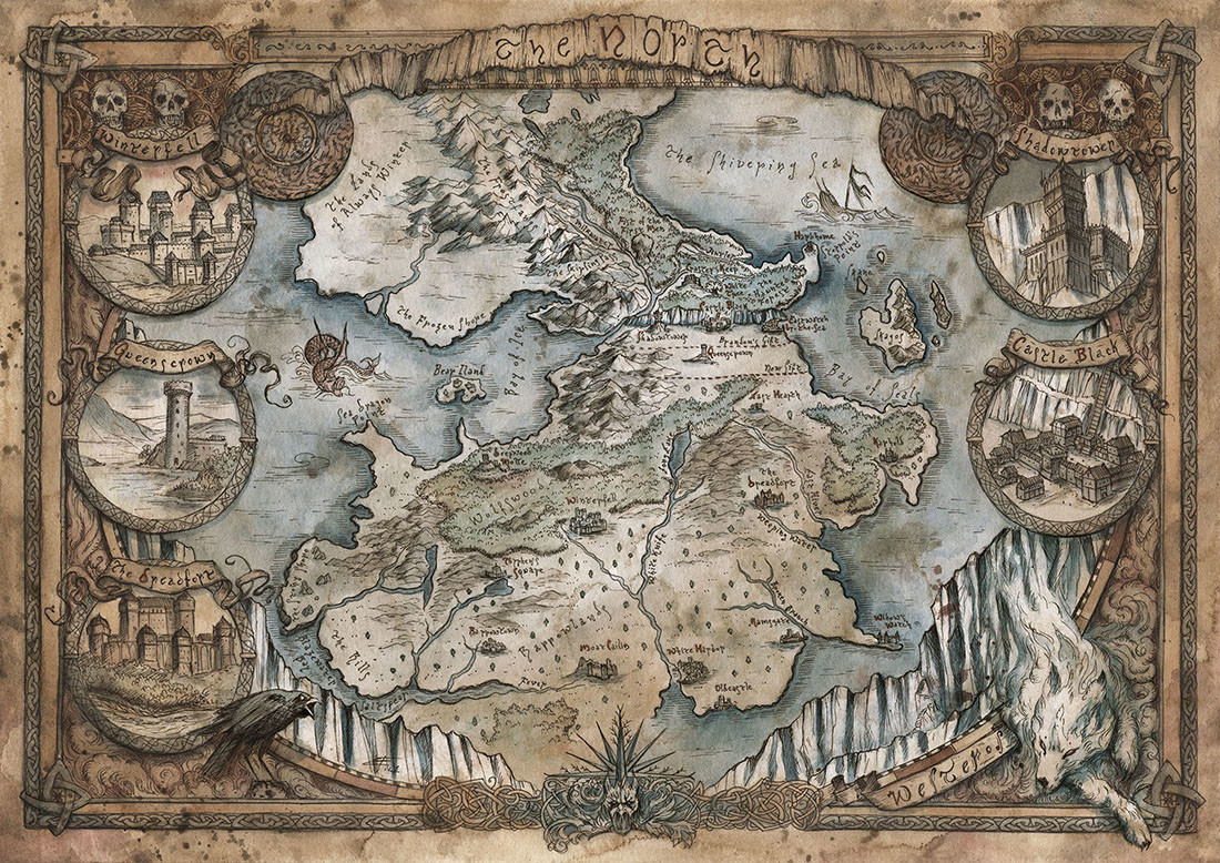 Artstation Game Of Thrones Map Westeros The North
