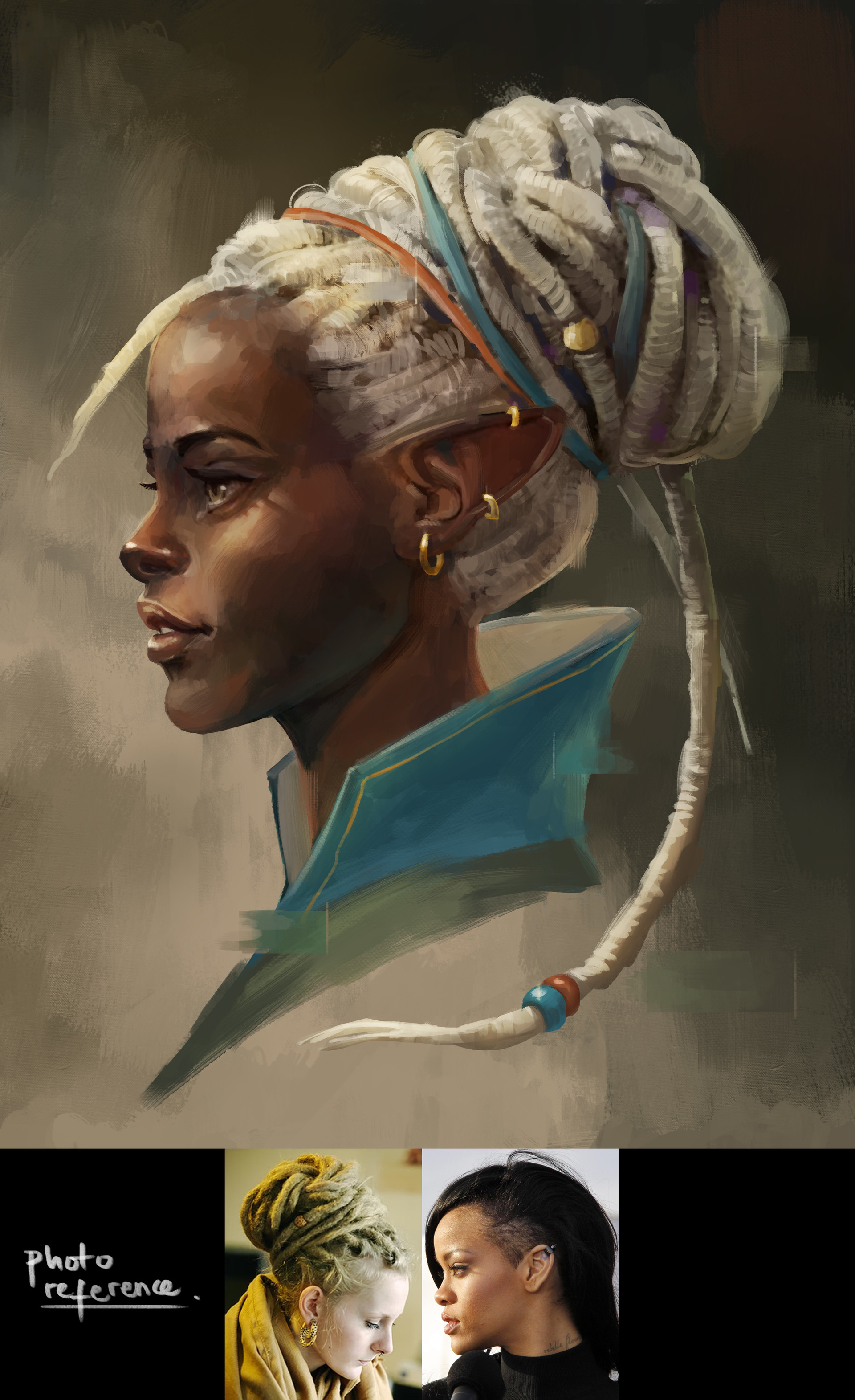 Download Artstation African Elf Warrior Hilary Purnamasari