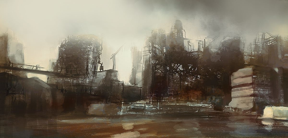 ArtStation - Post industrial Sketch