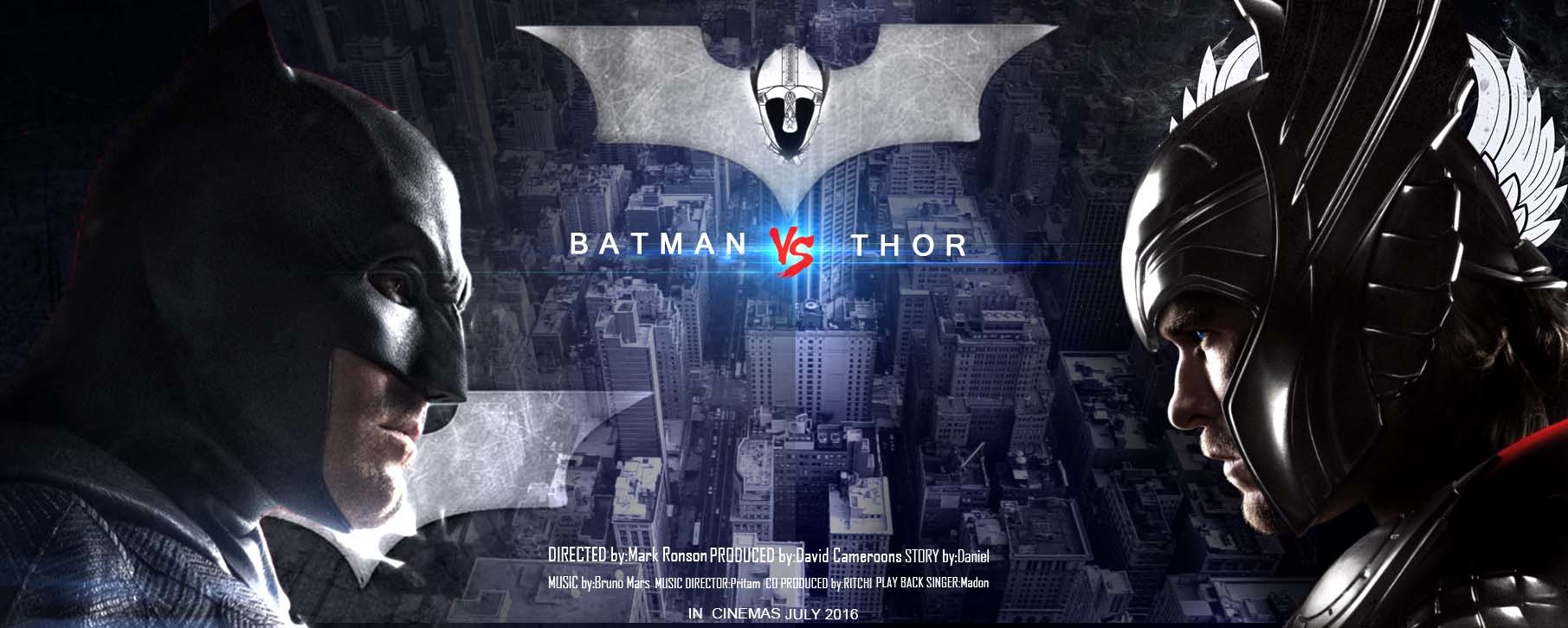ArtStation - batman vs thor :fan made poster