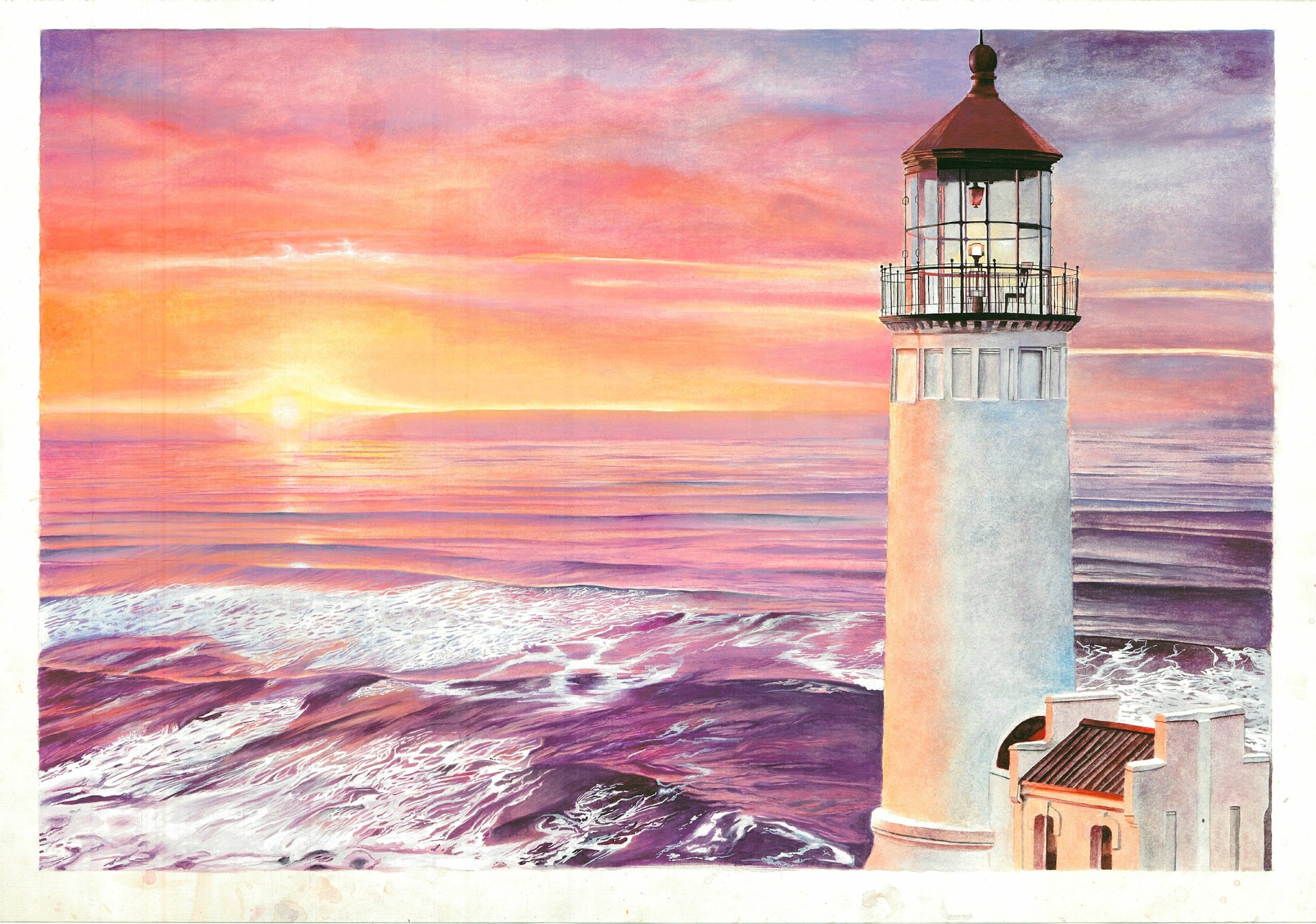 Artstation Sunset By The Lighthouse Amritash Tripathi