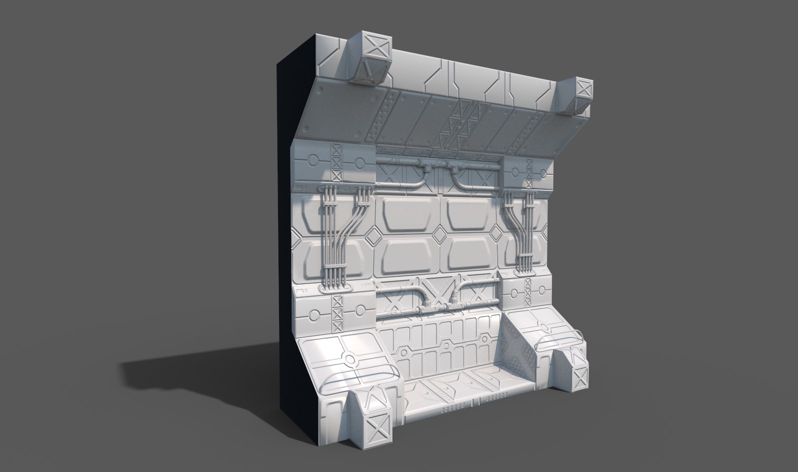first Normal and baking tests in Substance painter (rendered in Iray)