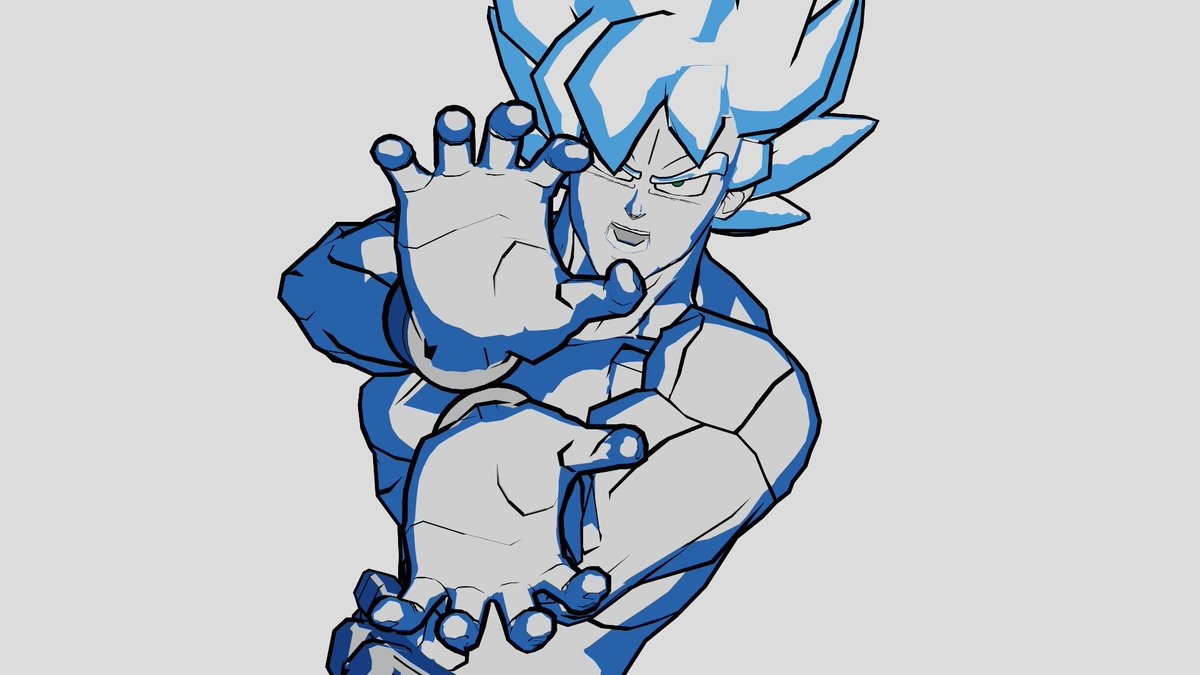 Artstation Super Saiyan Goku 3d Model Boomer Fiftynine