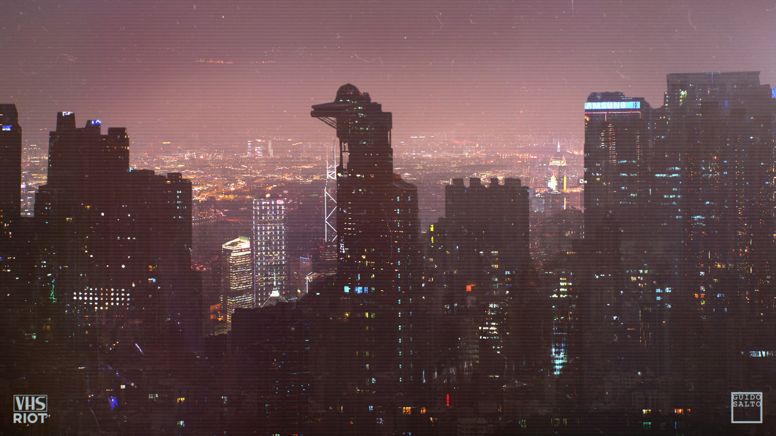 Quick Photobash sketch based on Hong Kong Skyline
