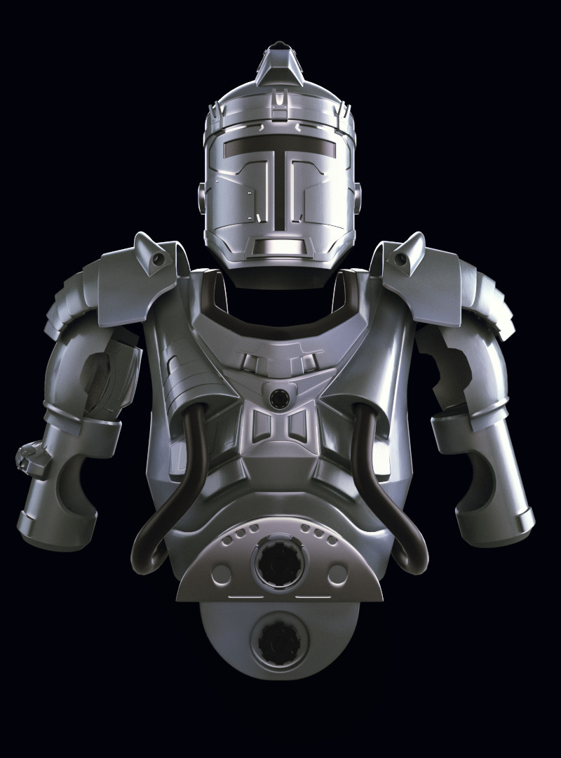 Futuristic knight armor. 