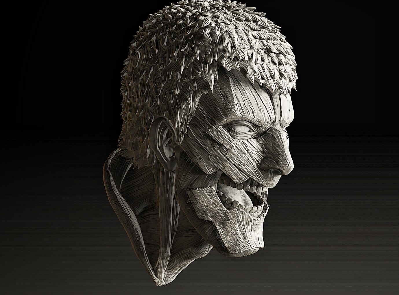 Jei Wang Fan Art Armoured Titan Head Sculpt I strive to create the most original content possible to satisfy my community. jei wang fan art armoured titan