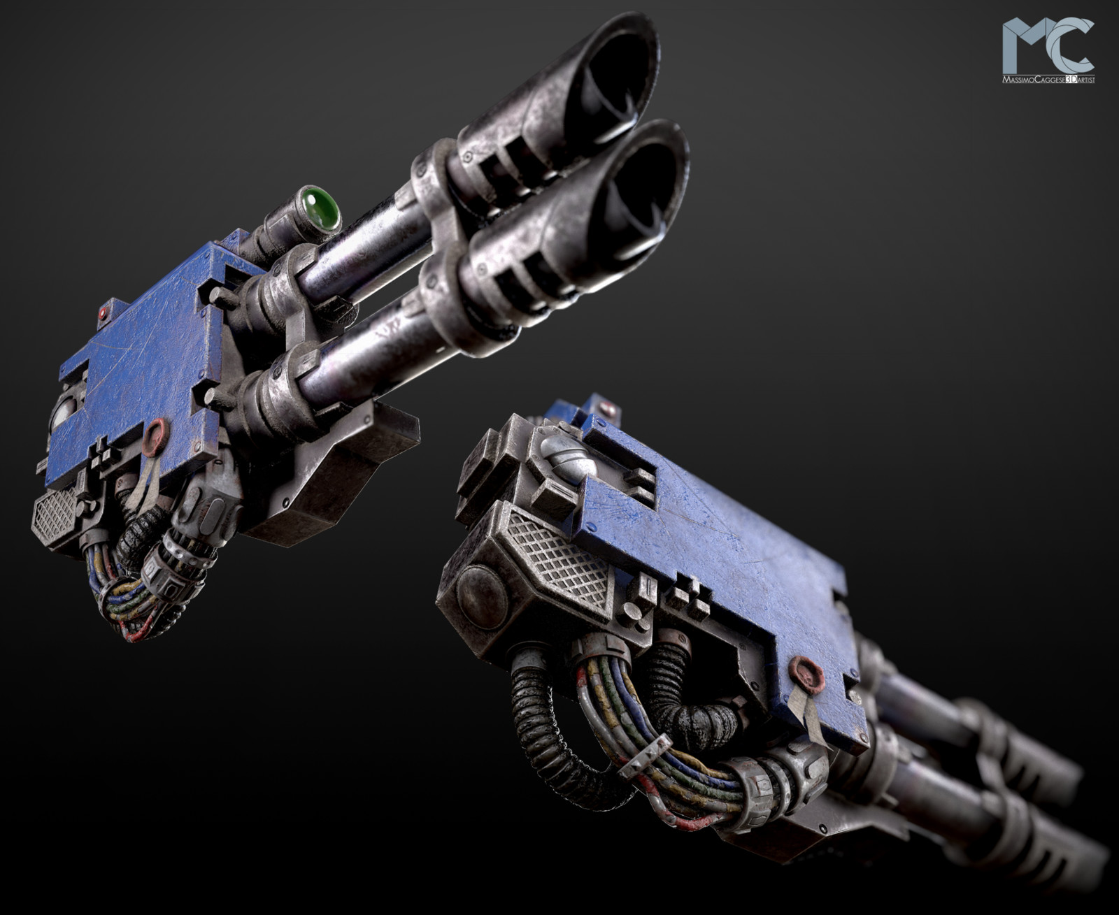 Bottom view (Marmoset Toolbag 3).