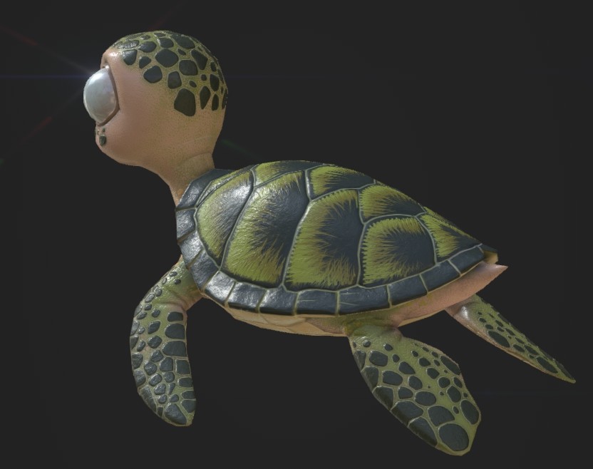 Cartoon sea turtle (Fan Art) .